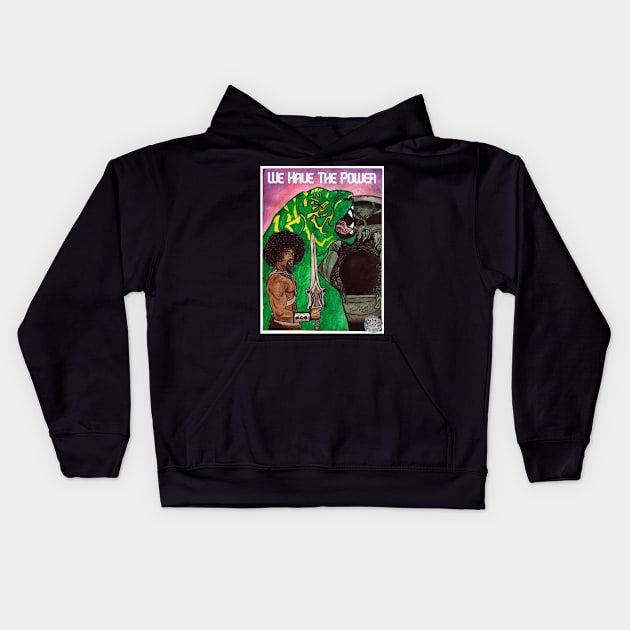 Afro He-Man - We Have the Power Kids Hoodie by BladeAvenger